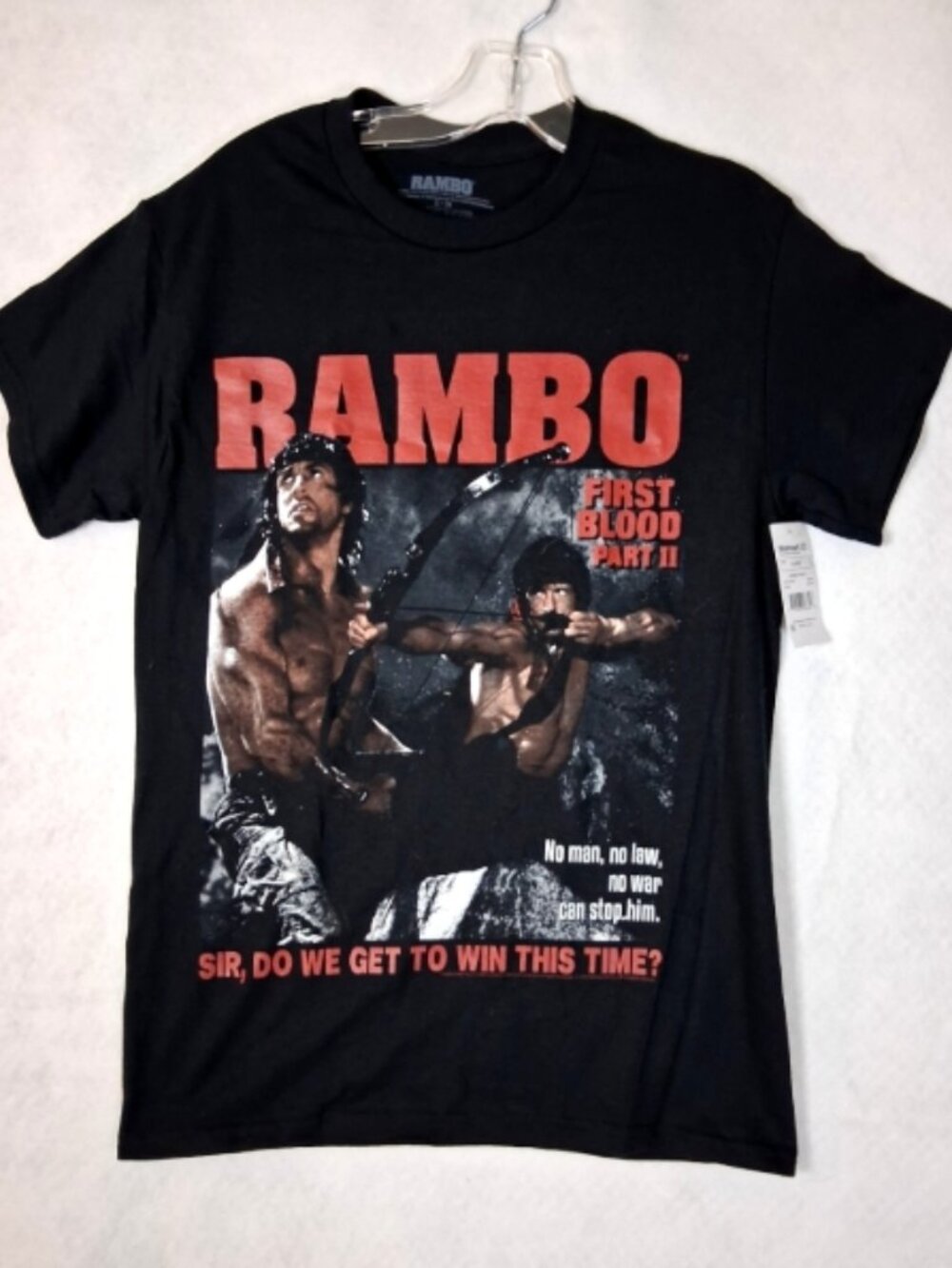 NEW Rambo T-shirt Men's XL First Blood Part 2 Sylvester Stallone Military War